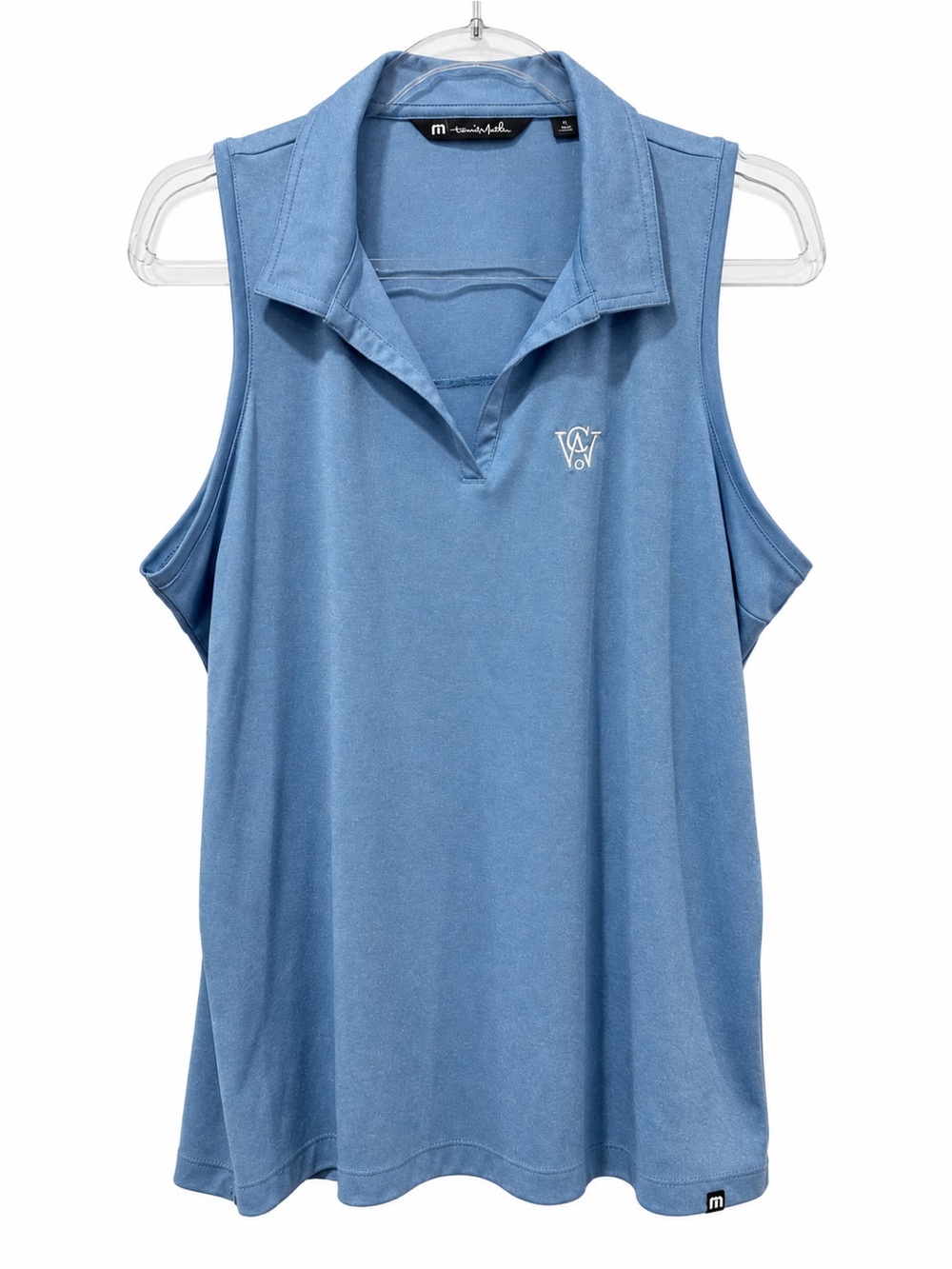 TravisMathew Women’s Coto Sleeveless Golf Polo Blue XL